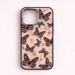 NWT Wildflower Pink Butterfly Fairydust iPhone 14 Pro Case